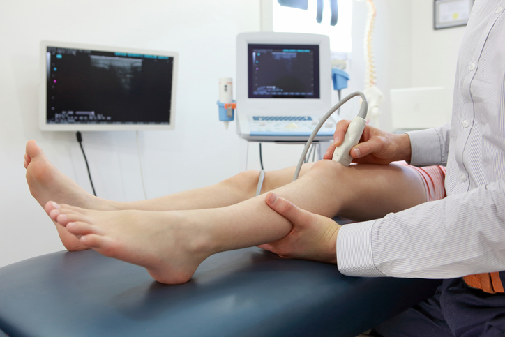 Ultrasound of knee-joint - diagnosis
